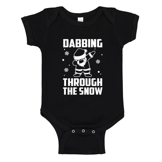 Baby Onesie Dabbing through the Snow 100% Cotton Infant Bodysuit