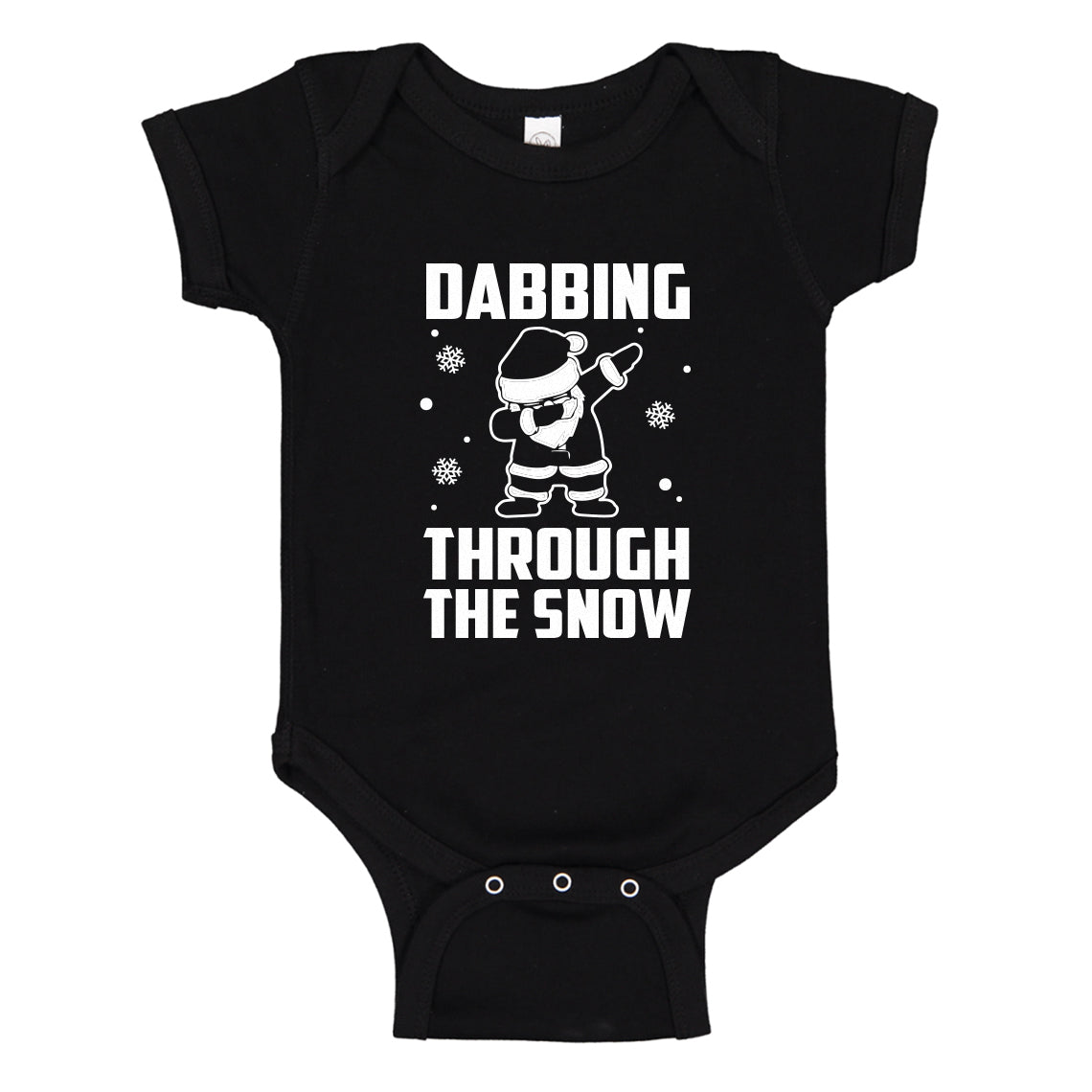 Baby Onesie Dabbing through the Snow 100% Cotton Infant Bodysuit