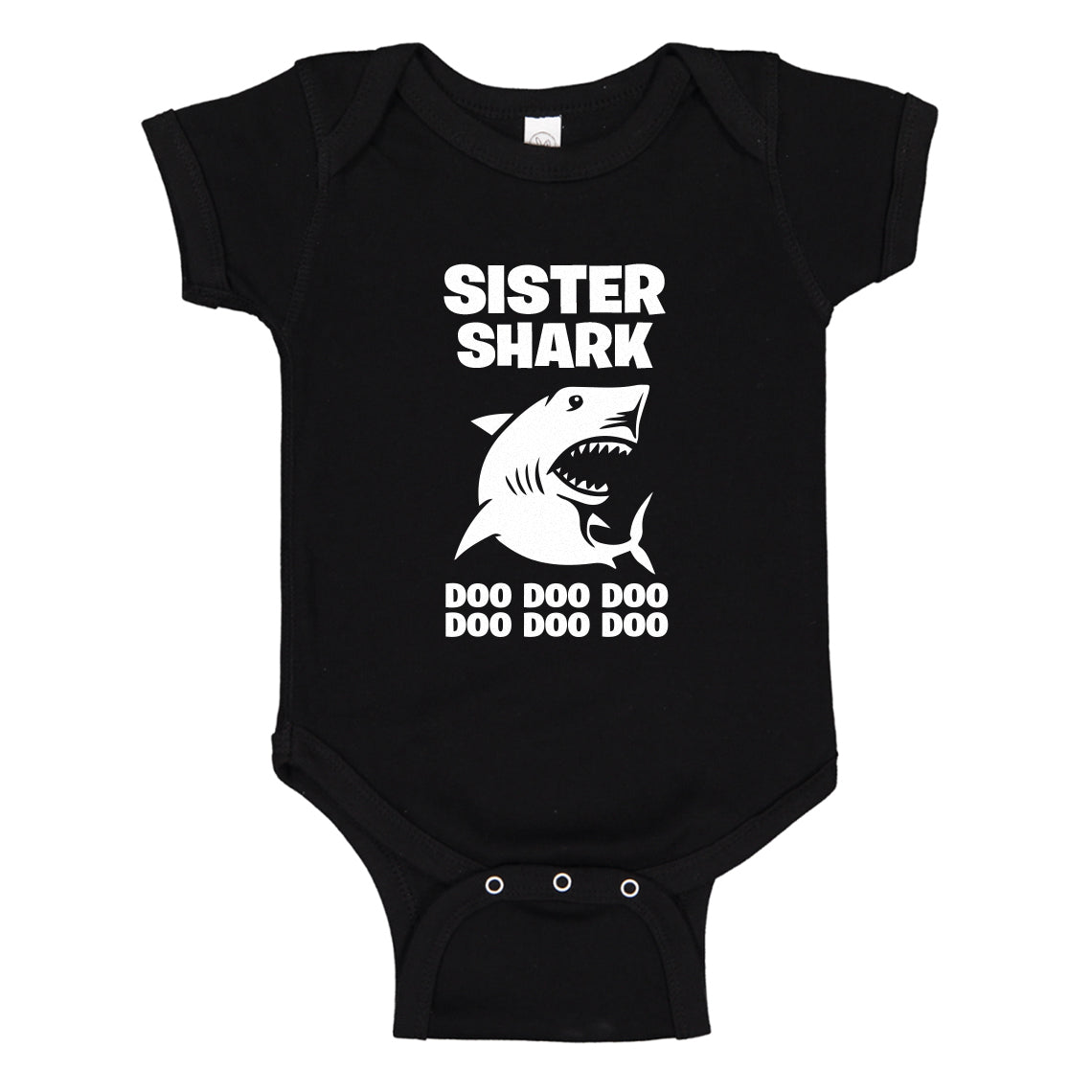 Baby Onesie Sister Shark 100% Cotton Infant Bodysuit