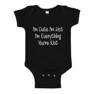 Baby Onesie Im Cute Im Hot 100% Cotton Infant Bodysuit