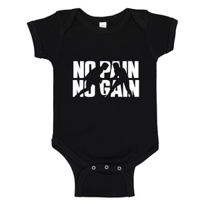 Baby Onesie No Pain No Gain 100% Cotton Infant Bodysuit