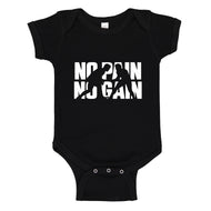 Baby Onesie No Pain No Gain 100% Cotton Infant Bodysuit