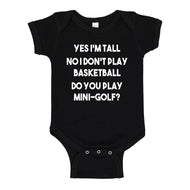 Baby Onesie Yes I'm Tall 100% Cotton Infant Bodysuit