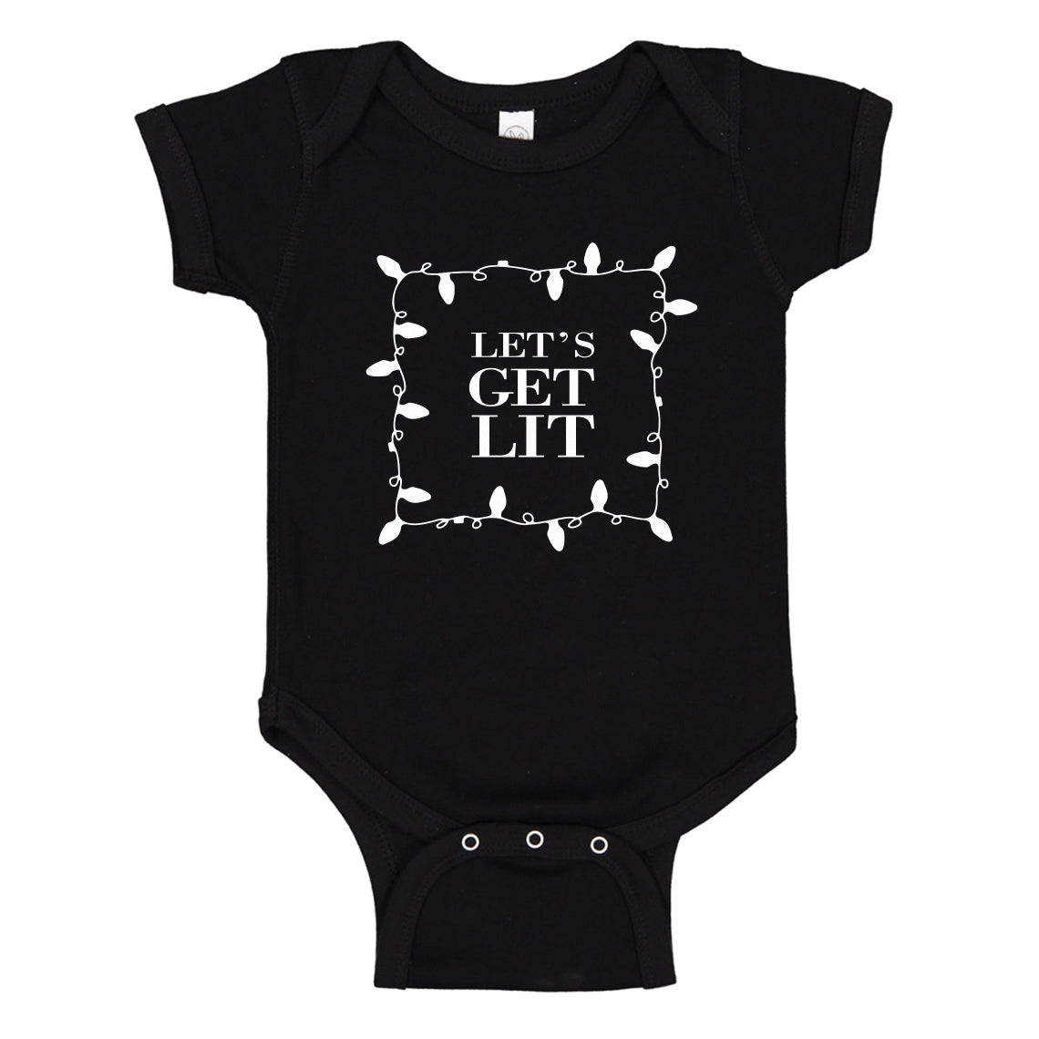 Baby Onesie Lets Get Lit 100% Cotton Infant Bodysuit