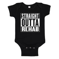 Baby Onesie Straight Outta Rehab 100% Cotton Infant Bodysuit