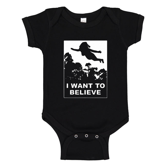 Baby Onesie I Want to Believe Human Holiday 100% Cotton Infant Bodysuit