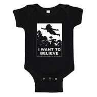 Baby Onesie I Want to Believe Human Holiday 100% Cotton Infant Bodysuit