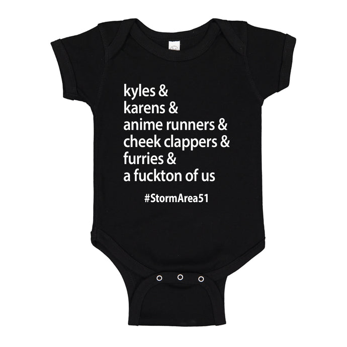 Baby Onesie Storm Area 51 Runner 100% Cotton Infant Bodysuit