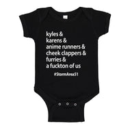 Baby Onesie Storm Area 51 Runner 100% Cotton Infant Bodysuit