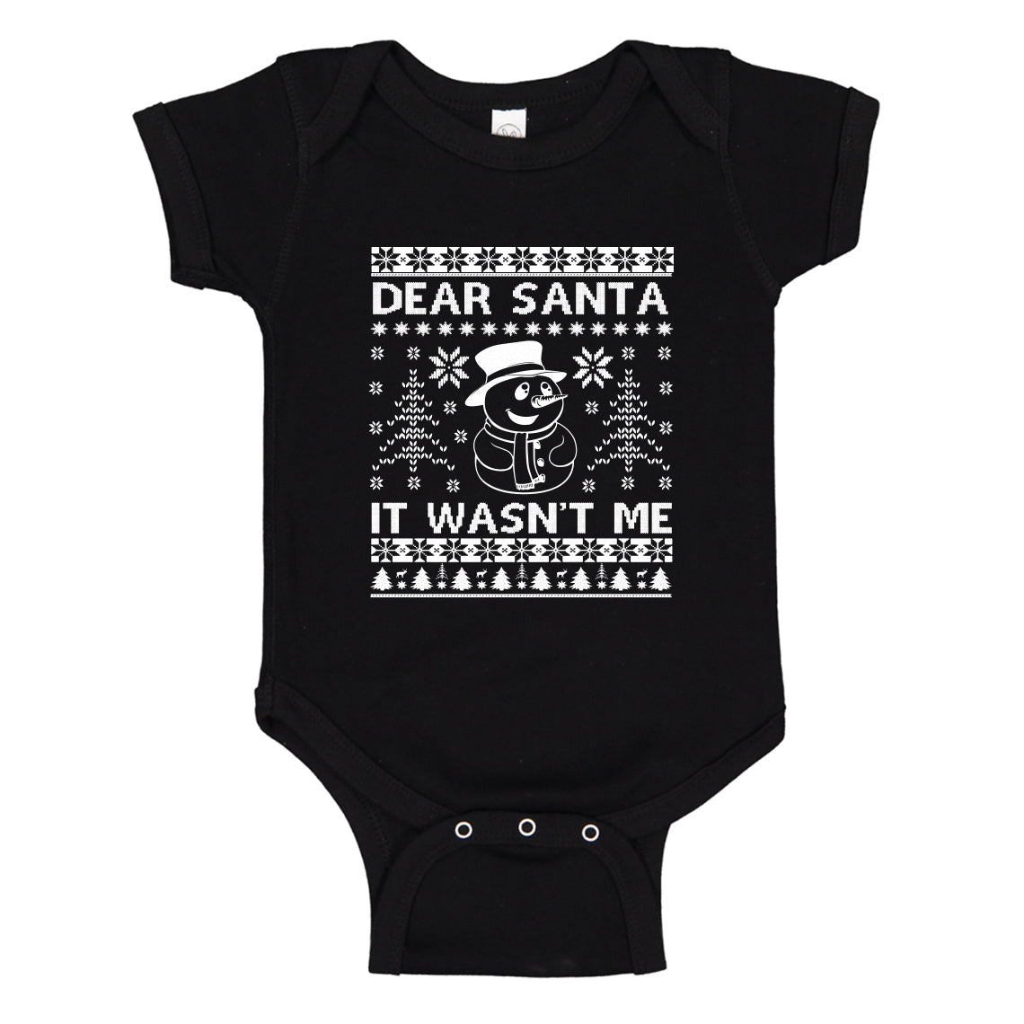 Baby Onesie Dear Santa It Wasn't Me 100% Cotton Infant Bodysuit