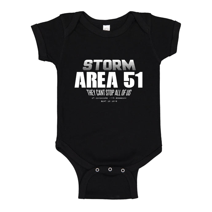 Baby Onesie Storm Area 51 They Can't Stop Us All 100% Cotton Infant Bodysuit