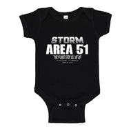 Baby Onesie Storm Area 51 They Can't Stop Us All 100% Cotton Infant Bodysuit