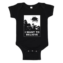 Baby Onesie I Want to Believe Flying Spaghetti Monster 100% Cotton Infant Bodysuit