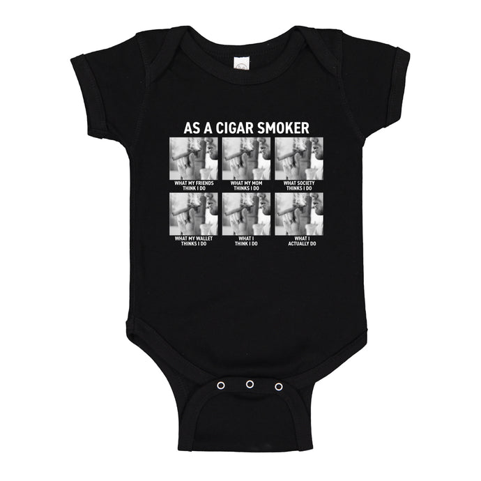 Baby Onesie As a Cigar Smoker 100% Cotton Infant Bodysuit