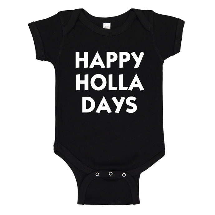 Baby Onesie Happy Holla Days 100% Cotton Infant Bodysuit