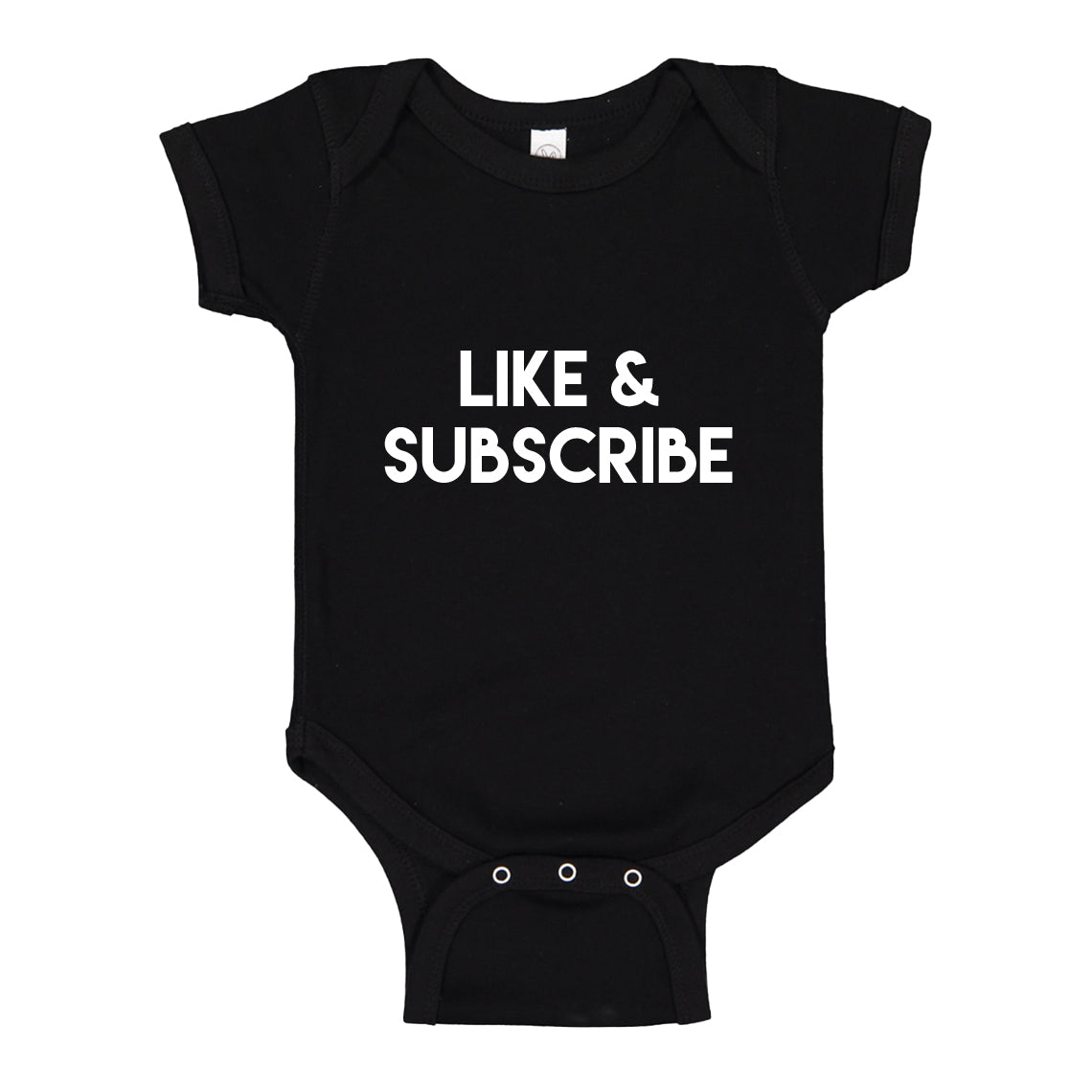 Baby Onesie Like and Subscribe 100% Cotton Infant Bodysuit