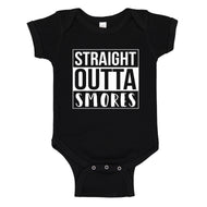 Baby Onesie Straight Outta Smores 100% Cotton Infant Bodysuit