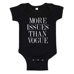 Baby Onesie More Issues than Vogue 100% Cotton Infant Bodysuit