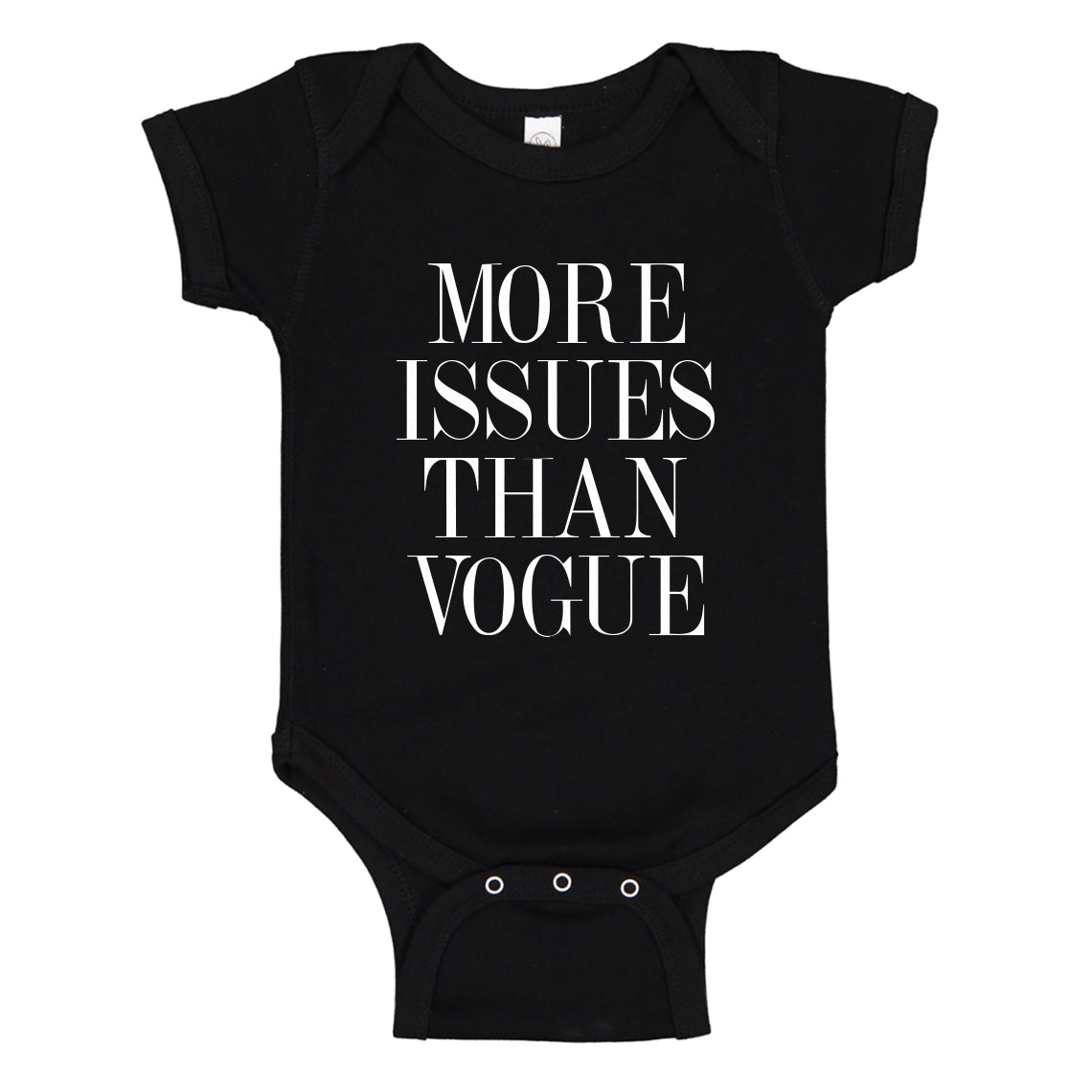 Baby Onesie More Issues than Vogue 100% Cotton Infant Bodysuit