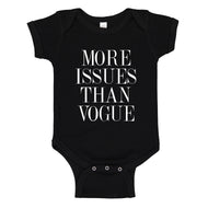 Baby Onesie More Issues than Vogue 100% Cotton Infant Bodysuit