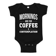 Baby Onesie Mornings are for Coffee and Contemplation 100% Cotton Infant Bodysuit