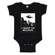 Baby Onesie I Want to Believe 100% Cotton Infant Bodysuit