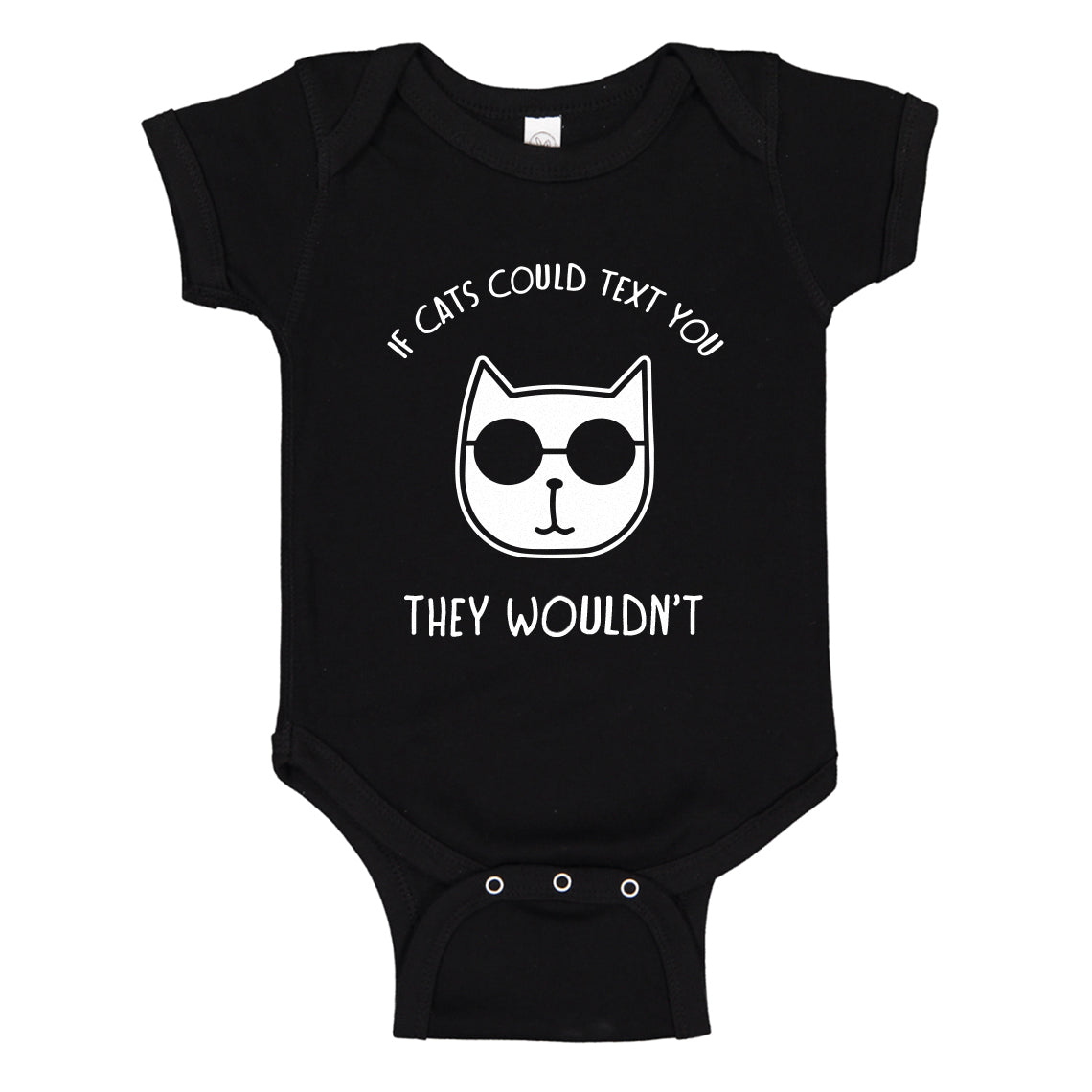 Baby Onesie If Cats Could Text 100% Cotton Infant Bodysuit