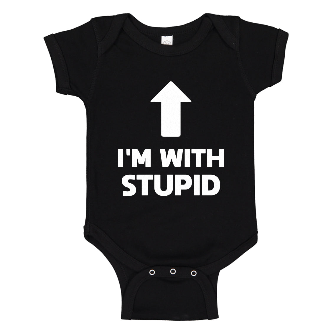 Baby Onesie I'm with Stupid Up 100% Cotton Infant Bodysuit