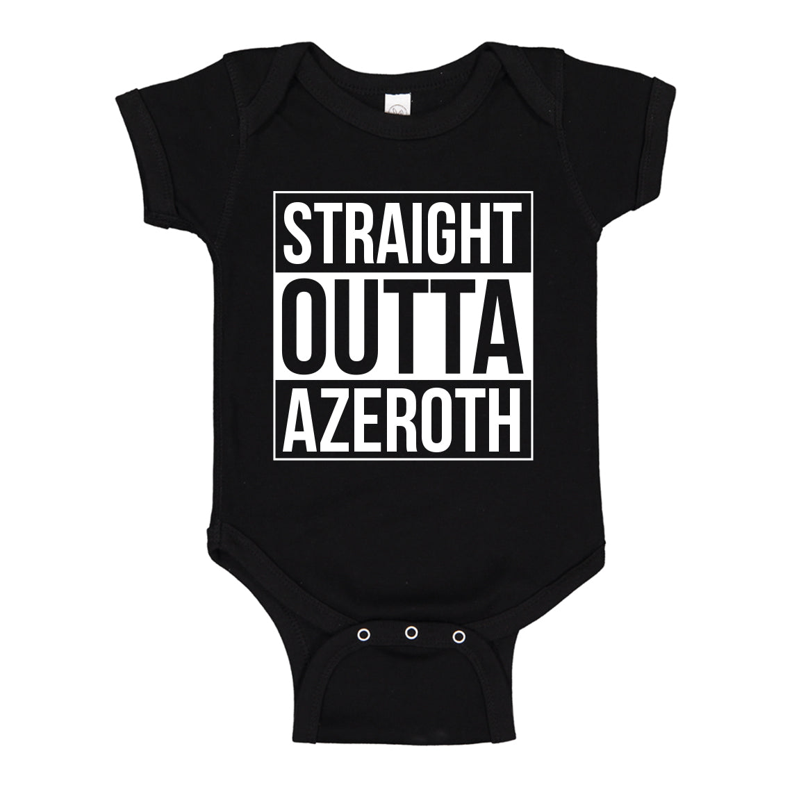 Baby Onesie Straight Outta Azeroth 100% Cotton Infant Bodysuit