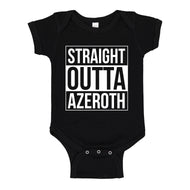 Baby Onesie Straight Outta Azeroth 100% Cotton Infant Bodysuit