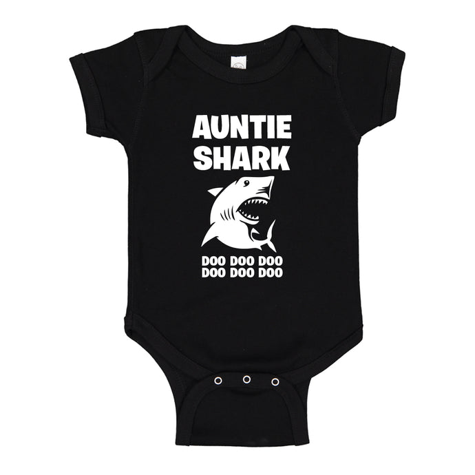 Baby Onesie Auntie Shark 100% Cotton Infant Bodysuit