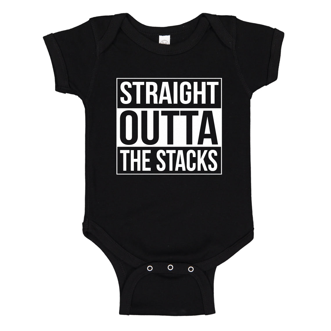 Baby Onesie Straight Outta the Stacks 100% Cotton Infant Bodysuit