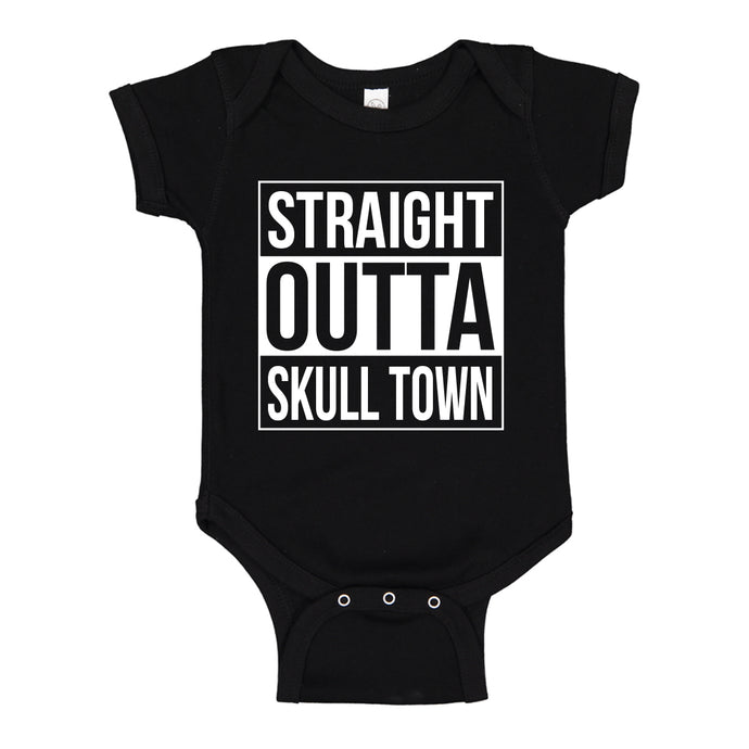 Baby Onesie Straight Outta Skull Town 100% Cotton Infant Bodysuit