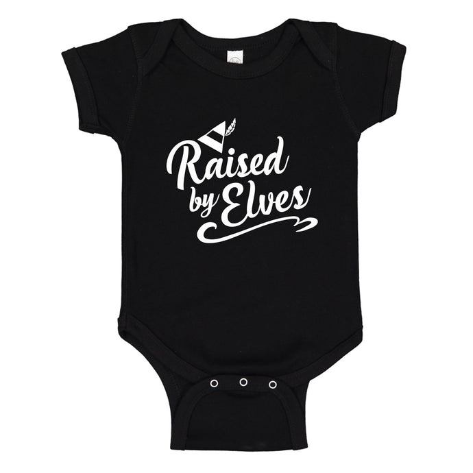 Baby Onesie Raised by Elves 100% Cotton Infant Bodysuit