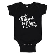 Baby Onesie Raised by Elves 100% Cotton Infant Bodysuit