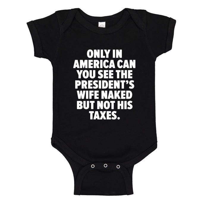 Baby Onesie Only in America 100% Cotton Infant Bodysuit