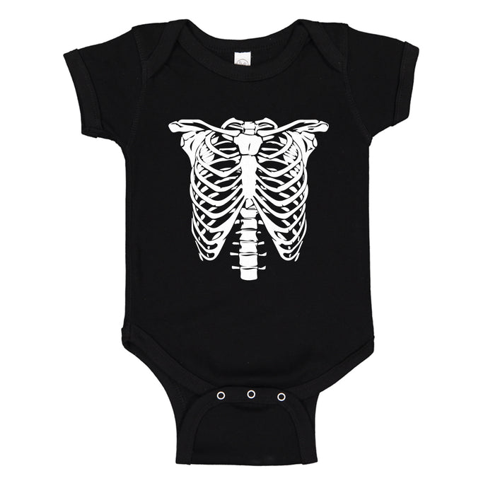 Baby Onesie Bones Costume 100% Cotton Infant Bodysuit