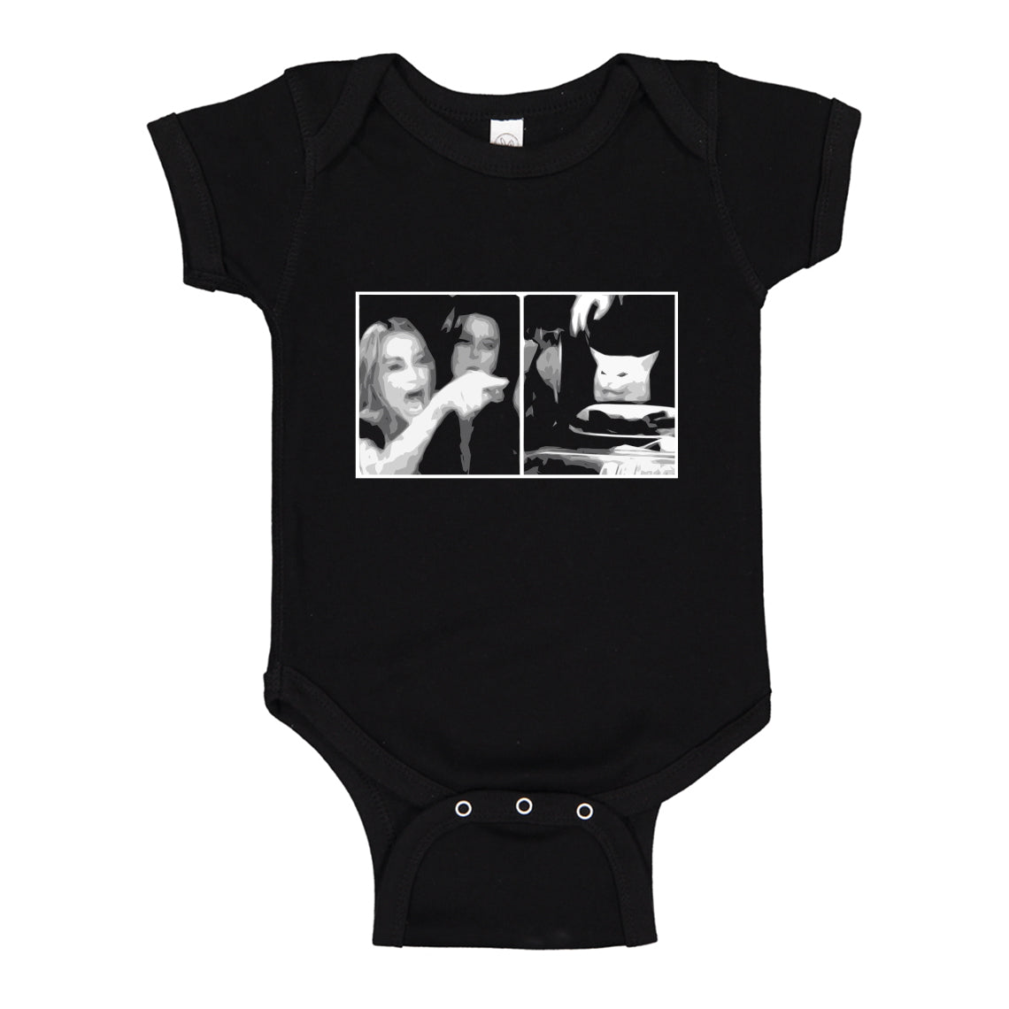 Baby Onesie Woman Yelling at Cat Meme 100% Cotton Infant Bodysuit