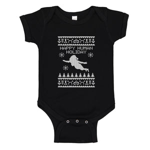 Baby Onesie Happy Human Holiday 100% Cotton Infant Bodysuit