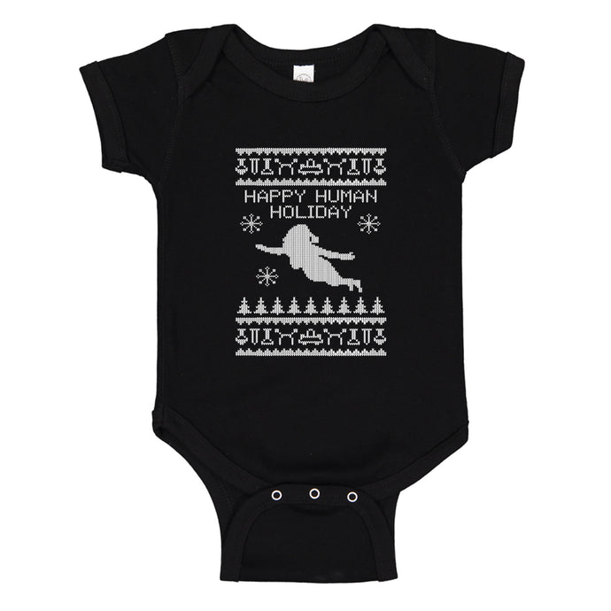 Baby Onesie Happy Human Holiday 100% Cotton Infant Bodysuit
