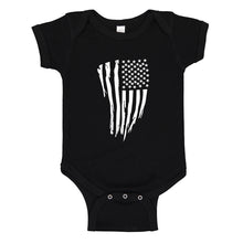 Baby Onesie American Flag Vertical 100% Cotton Infant Bodysuit