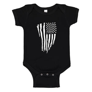 Baby Onesie American Flag Vertical 100% Cotton Infant Bodysuit