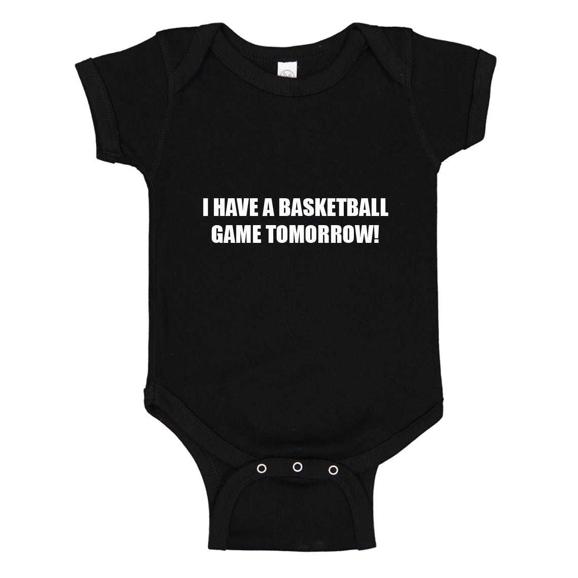 Baby Onesie Basketball Game Tomorrow 100% Cotton Infant Bodysuit