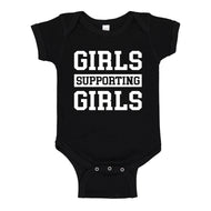 Baby Onesie Girls Supporting Girls 100% Cotton Infant Bodysuit