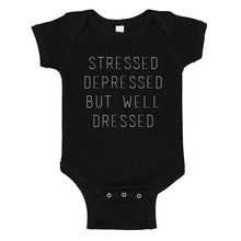 Baby Onesie Stressed Depressed 100% Cotton Infant Bodysuit