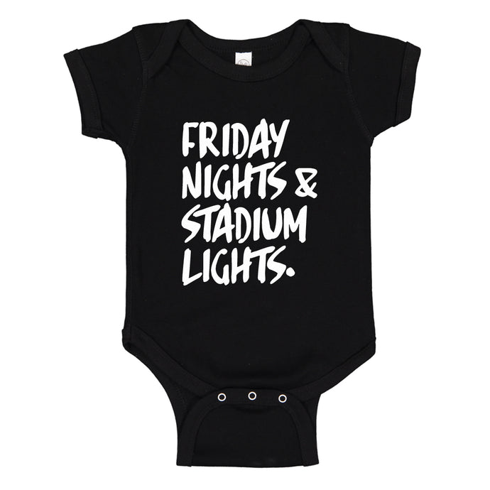 Baby Onesie Friday Nights Stadium Lights 100% Cotton Infant Bodysuit