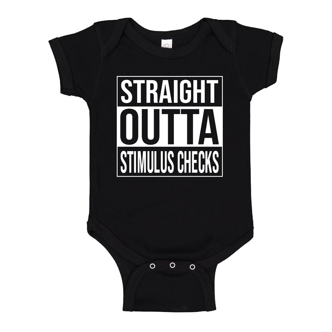 Baby Onesie Straight Outta Stimulus Checks 100% Cotton Infant Bodysuit