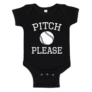 Baby Onesie Pitch Please 100% Cotton Infant Bodysuit