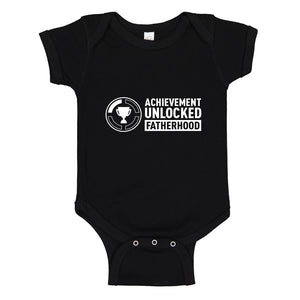 Baby Onesie Achievement Unlocked Fatherhood 100% Cotton Infant Bodysuit