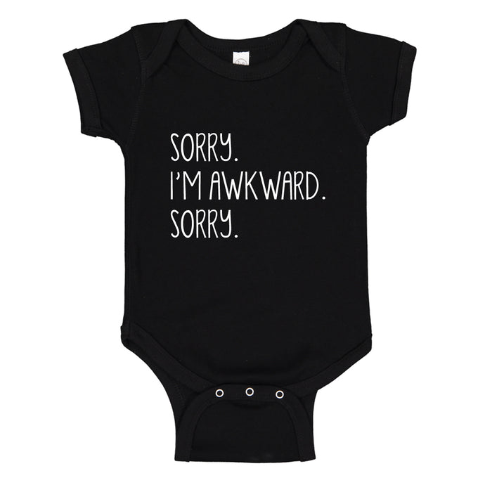Baby Onesie Sorry I'm Awkward Sorry 100% Cotton Infant Bodysuit